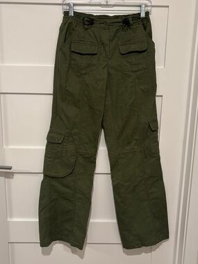 Brandy Melville John Galt Utility Olive Green Cargo Pants